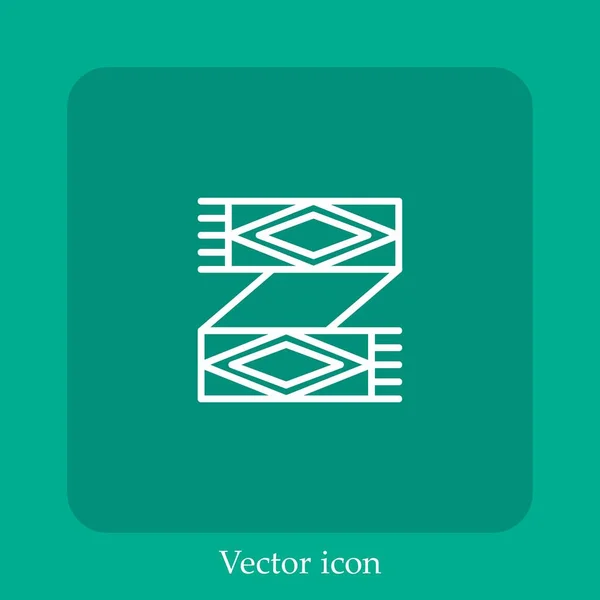 Schal Vektor Symbol Lineare Icon Line Mit Editierbarem Strich — Stockvektor