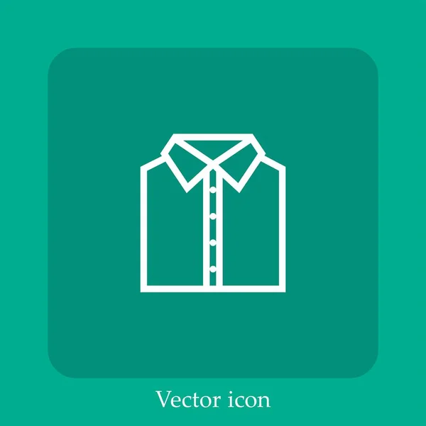 Icono Vector Camisa Icon Line Lineal Con Carrera Editable — Vector de stock
