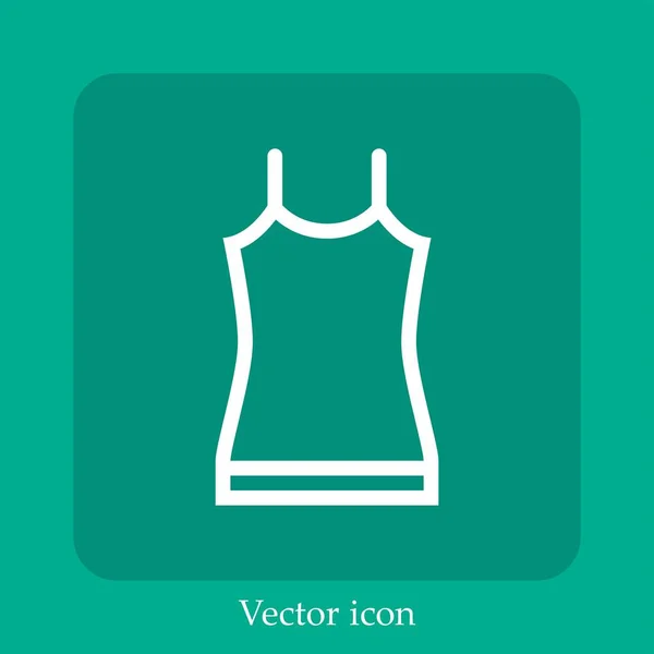 Icône Vectorielle Chemise Icône Linéaire Ligne Avec Trait Modifiable — Image vectorielle