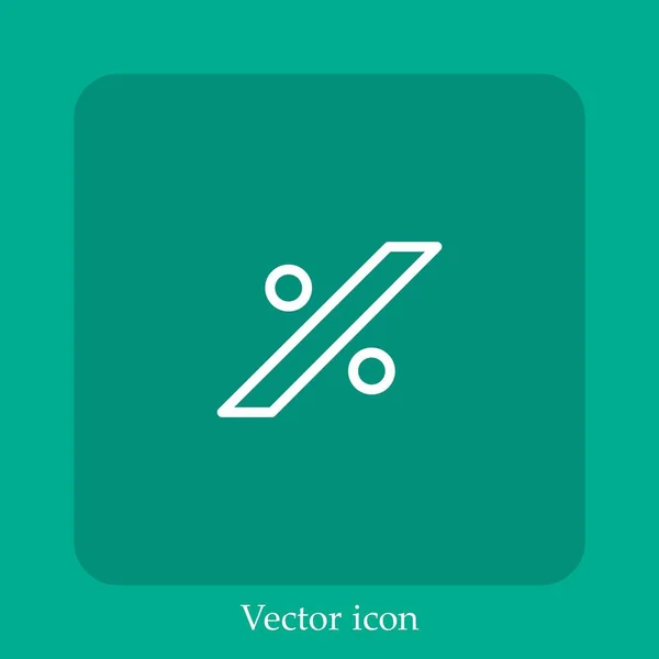 Ícone Vetorial Simile Linear Icon Line Com Curso Editável — Vetor de Stock