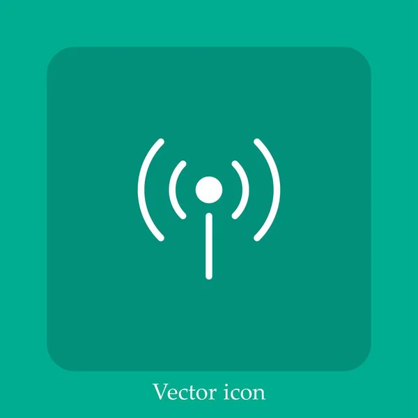 Signalpost Vektorsymbol Lineare Icon Line Mit Editierbarem Strich — Stockvektor
