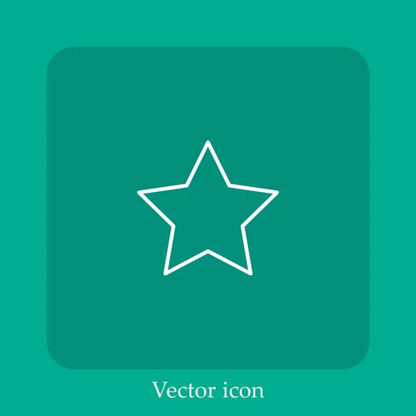 Einzelstern Vektor Symbol Linear Icon Line Mit Editierbarem Strich — Stockvektor