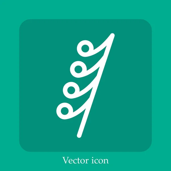 Soixante Quatrième Icône Vectorielle Repos Note Icône Linéaire Ligne Avec — Image vectorielle