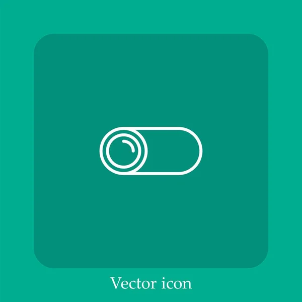 Ícone Vetor Deslizante Linear Icon Line Com Curso Editável — Vetor de Stock