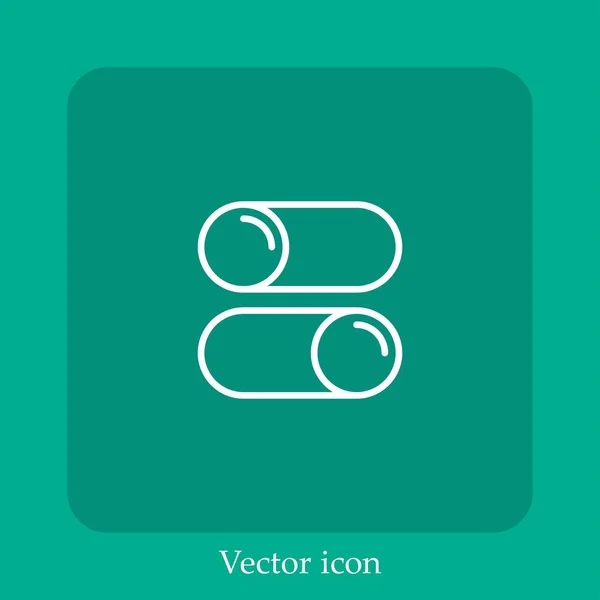 Schieberegler Vektor Symbol Lineare Icon Line Mit Editierbarem Strich — Stockvektor
