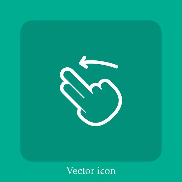 Flick Left Vector Icon Linear Icon Line Editable Stroke Vector de stock