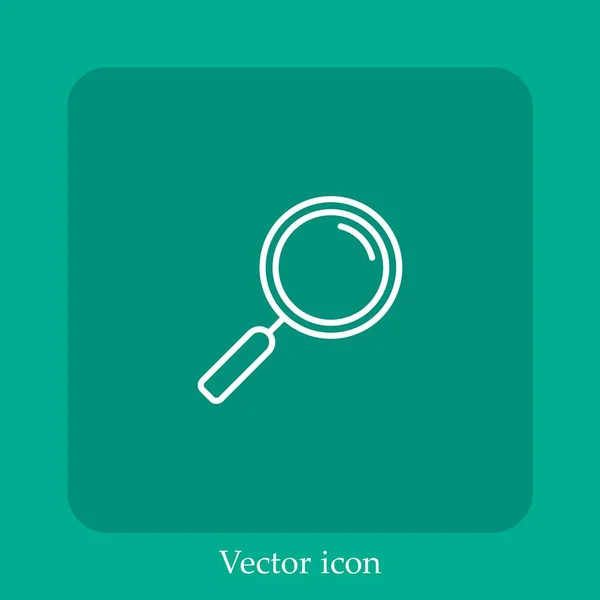 Vergrößerungsglas Vektor Symbol Lineare Icon Line Mit Editierbarem Strich Stockillustration