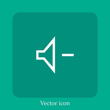 hoparlör daha az ses aralığı çizili arayüz vektör doğrusal simgesi. Düzenlenebilir vuruş çizgisi