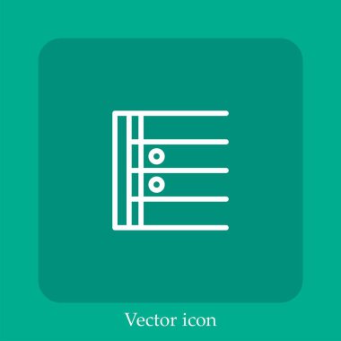 stave vektör simgesi doğrusal simgesi. Düzenlenebilir vuruş ile satır
