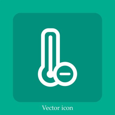 termometre vektör simgesi doğrusal simgesi. Düzenlenebilir vuruş çizgisi