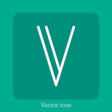 yukarı yay vektörü simgesi doğrusal simgesi. Düzenlenebilir vuruş çizgisi