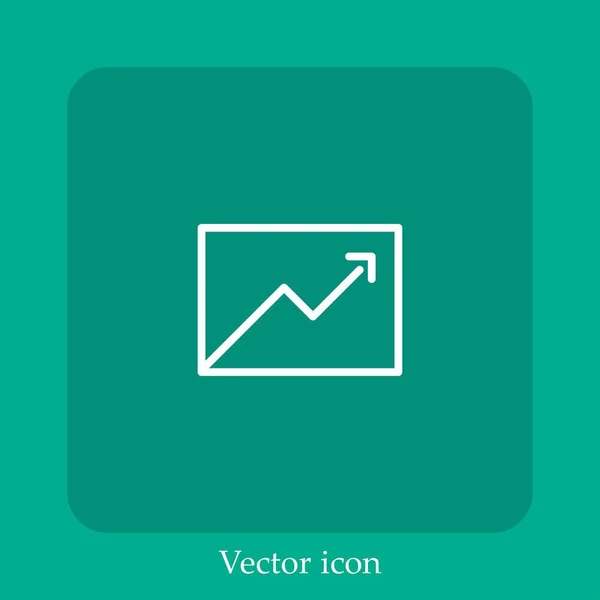 Statistik Vektor Symbol Lineare Icon Line Mit Editierbarem Strich — Stockvektor