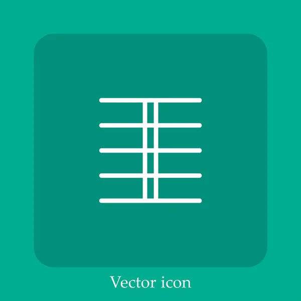 Stave Ikon Vektor Linear Icon Line Dengan Coretan Yang Dapat - Stok Vektor