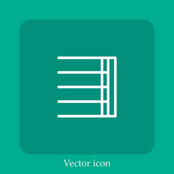 Ícono Vector Pentagrama Icon Line Lineal Con Carrera Editable — Vector de stock
