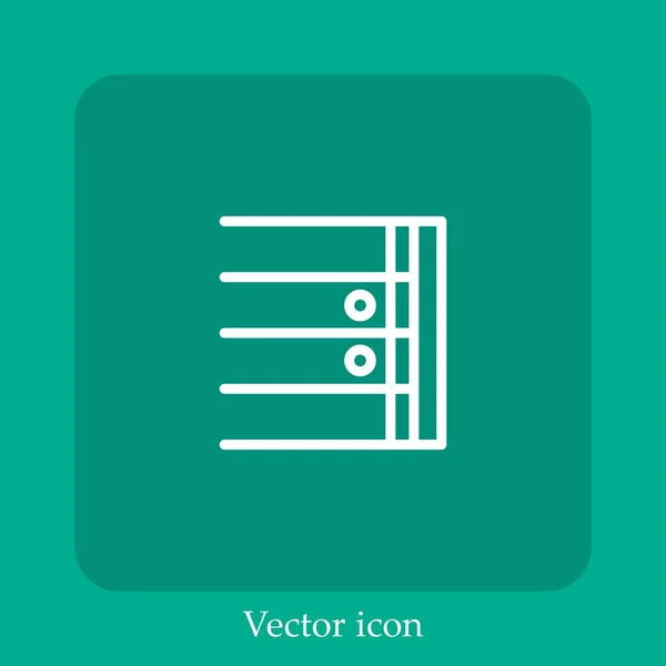 Icône Vectorielle Portée Icône Linéaire Ligne Avec Course Modifiable — Image vectorielle