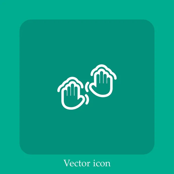 Tap Vector Icon Linear Icon Line Editable Stroke — Stock Vector