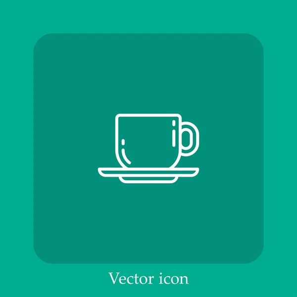 Tea Cup Vector Icon — Stock Vector