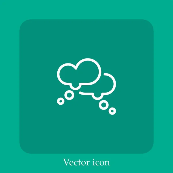 Denken Vektor Symbol Lineare Icon Line Mit Editierbarem Strich — Stockvektor