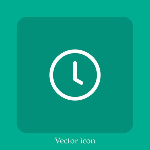 Значок Вектора Времени Linear Icon Line Editable Stroke — стоковый вектор