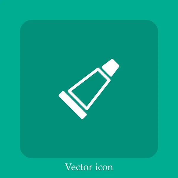 Zahnpastatubenvektorsymbol Linear Icon Line Mit Editierbarem Strich — Stockvektor