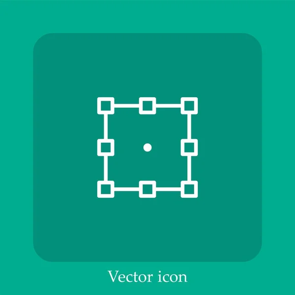 Transform Box Icône Vectorielle Icône Linéaire Ligne Avec Course Modifiable — Image vectorielle