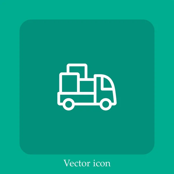 Ícone Vetor Caminhão Entrega — Vetor de Stock