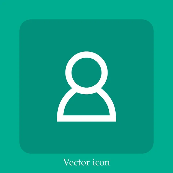 Icona Vettoriale Utente Icon Line Lineare Con Tratto Modificabile — Vettoriale Stock