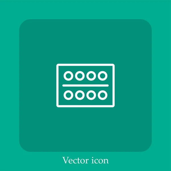 Paleta Acuarela Icono Vectorial Icon Line Lineal Con Carrera Editable — Vector de stock