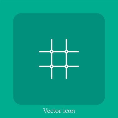 Üçüncü vektör simgesi doğrusal simgesinin kuralı. Düzenlenebilir vuruş çizgisi