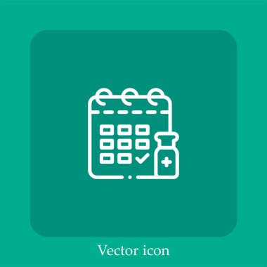 tıbbı vektör doğrusal simgesi. Düzenlenebilir vuruş ile satır