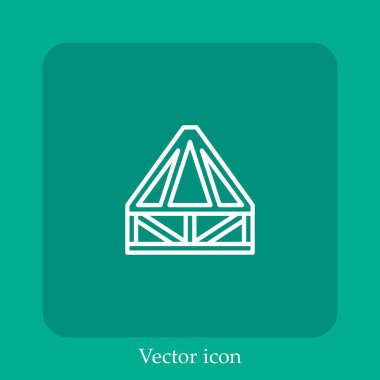 kiriş vektör doğrusal simgesi. Düzenlenebilir vuruş çizgisi