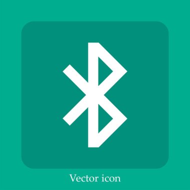 Bluetooth vektör simgesi doğrusal simgesi. Düzenlenebilir vuruş çizgisi