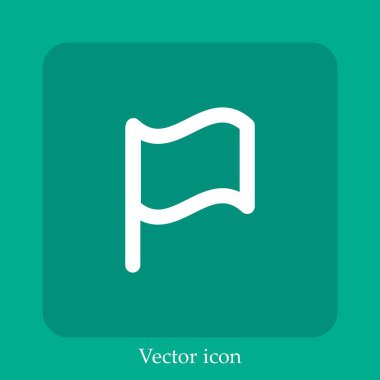 bayraklar vektör doğrusal simgesi. Düzenlenebilir vuruş çizgisi