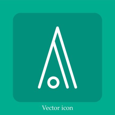 Marcato vektör simgesi doğrusal simgesi. Düzenlenebilir vuruş çizgisi