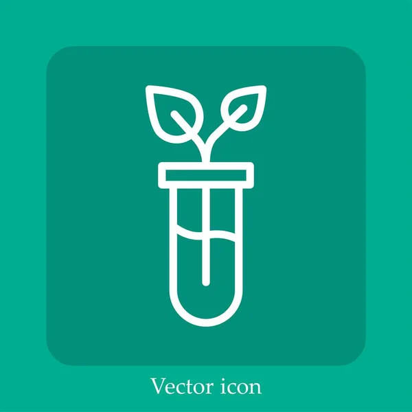 Ícone Vetorial Agricultura Linear Icon Line Com Curso Editável — Vetor de Stock