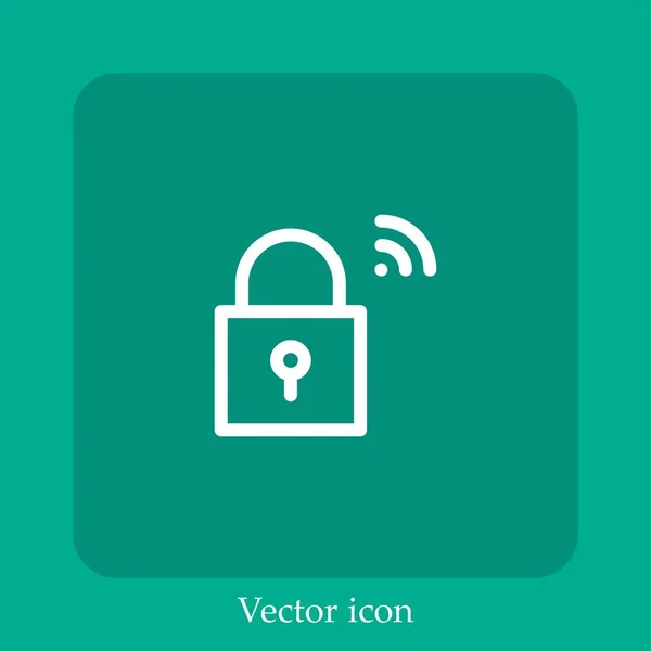 Lock Vector Icon Lineare Icon Line Mit Editierbarem Strich — Stockvektor