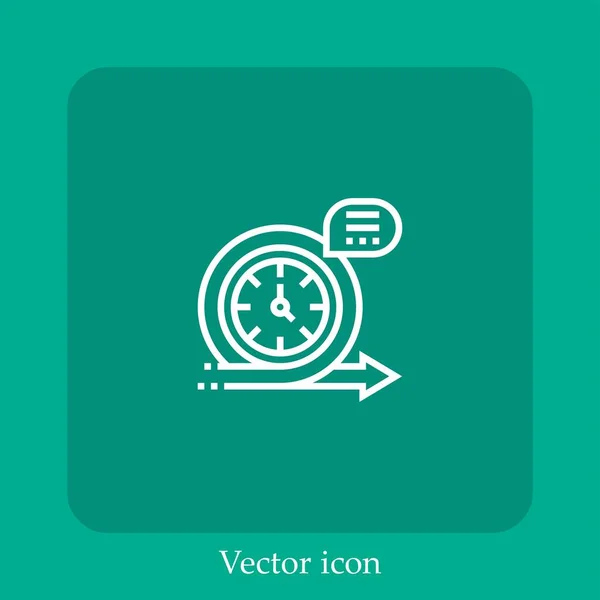 Ícone Vetor Ágil Linear Icon Line Com Curso Editável — Vetor de Stock