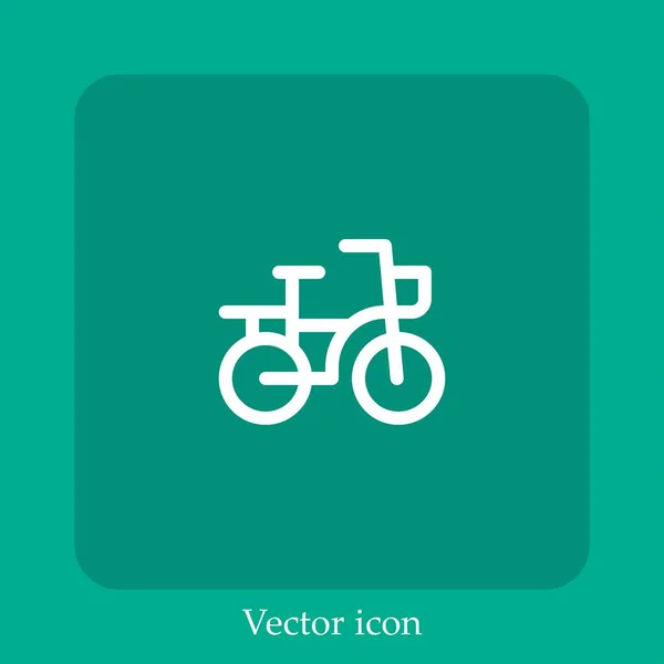 Bicycle Vector Icon Linear Icon Line Editable Stroke — Stock Vector