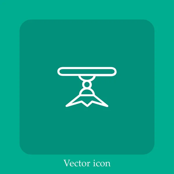 Icono Vector Tabla Icon Line Lineal Con Carrera Editable — Vector de stock