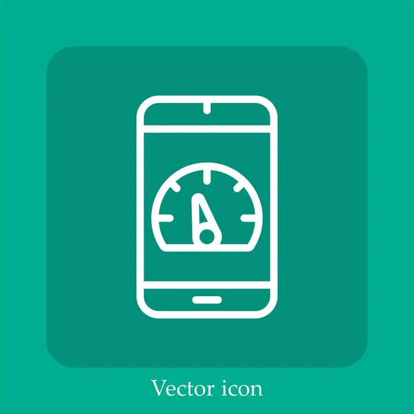 Dashboard Vektor Symbol Lineare Icon Line Mit Editierbarem Strich — Stockvektor