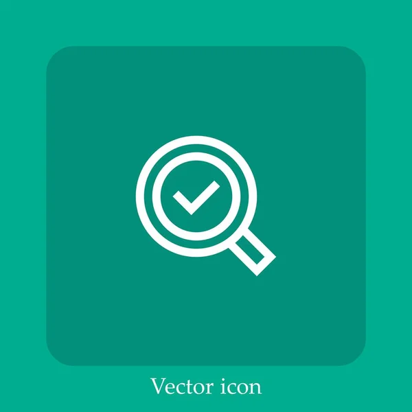 Vergrößerungsglas Vektor Symbol Lineare Icon Line Mit Editierbarem Strich — Stockvektor