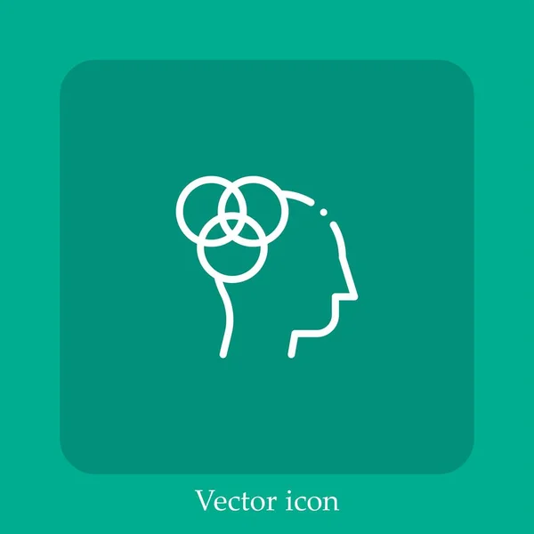 Balance Vector Icon Lineare Icon Line Mit Editierbarem Strich — Stockvektor