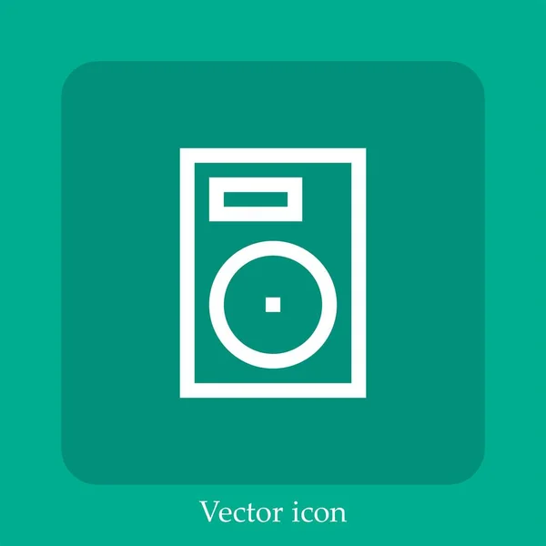 Festplattenvektorsymbol Lineare Icon Line Mit Editierbarem Strich — Stockvektor