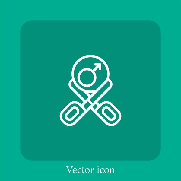 Neutralvektorsymbol Lineare Icon Line Mit Editierbarem Strich — Stockvektor