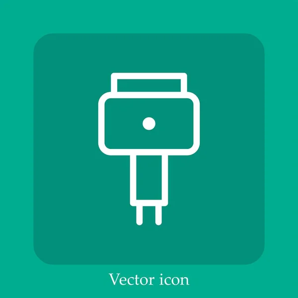 Magsafe Vector Icon Linear Icon Line Editable Stroke — Stock Vector