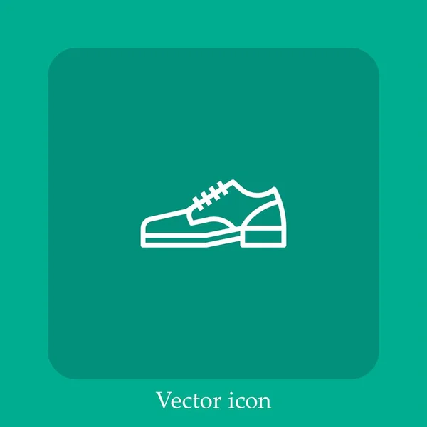 Schuh Vektor Symbol Lineare Icon Line Mit Editierbarem Strich — Stockvektor