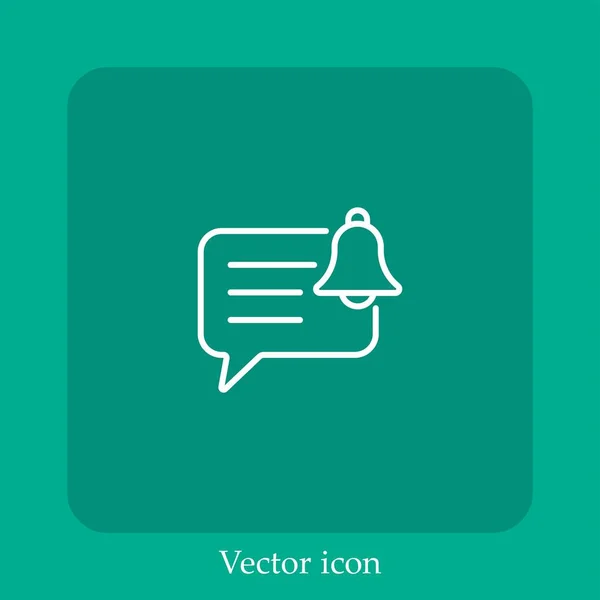 Chat Vector Icon Lineare Icon Line Mit Editierbarem Strich — Stockvektor