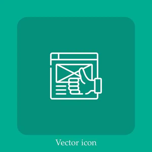 Feedback Vektor Symbol Lineare Icon Line Mit Editierbarem Strich — Stockvektor