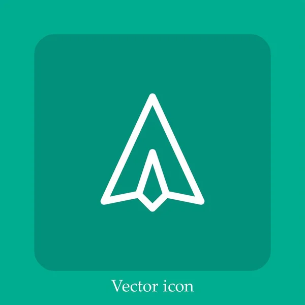 Enviar Ícone Vetorial Linear Icon Line Com Curso Editável — Vetor de Stock
