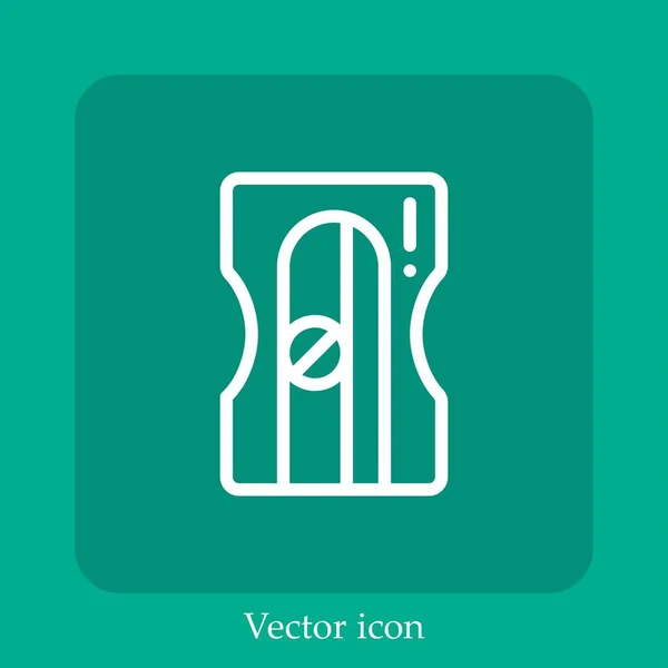 Schärfer Vektorsymbol Lineare Icon Line Mit Editierbarem Strich — Stockvektor